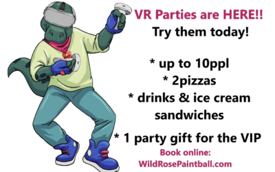 VR Game Parties at Wild Rose Paintball’s indoor location!