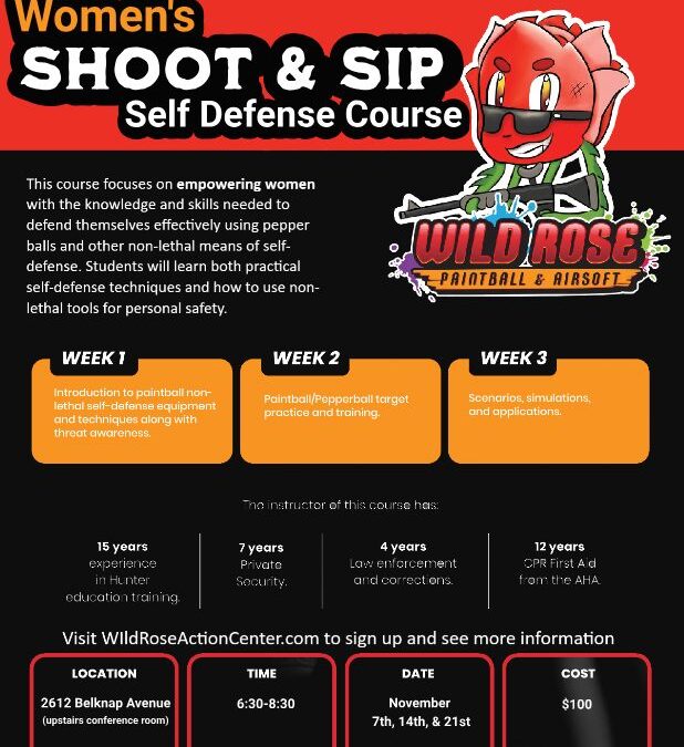 Class – Shoot & Sip by Wild Rose Action Center, Wild Rose Paintball & Airsoft